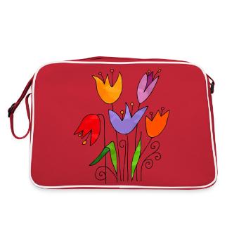 Fleurs - Sac Retro - rouge/blanc - Dos