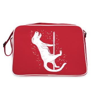 Dino Pole Dance White - Retro Bag - red/white - Back