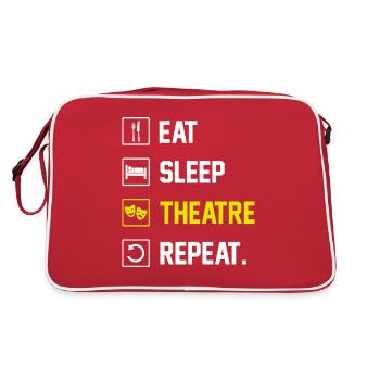 EAT SLEEP THEATRE REPEAT - Sac Retro - rouge/blanc - Dos