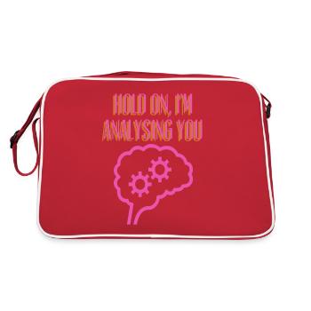 Attends, je t’analyse, psychiatrie, psychologie - Sac Retro - rouge/blanc - Dos