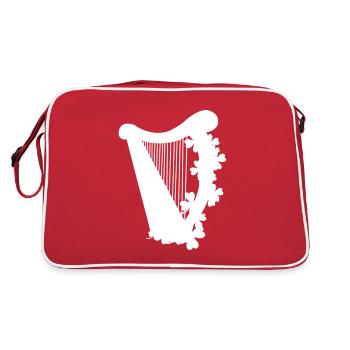 Irish Harp Funny St Patrick's Day Gifts For Harp p - Retro Bag - red/white - Back