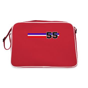 Cinquante-cinq et le comptage tri-bande - Sac Retro - rouge/blanc - Dos