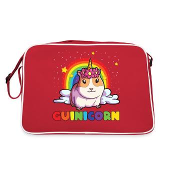 Licorne de cochon d’Inde de Guinicorne pour des filles cobaye - Sac Retro - rouge/blanc - Dos