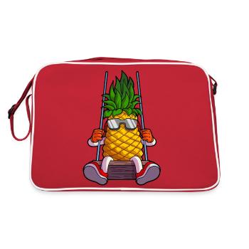 Échangiste d’ananas drôle balancement échangiste tropical - Sac Retro - rouge/blanc - Dos