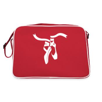 Ballet Ballerina Pointe Shoes Point Women Cute Dan - Retro Bag - red/white - Back
