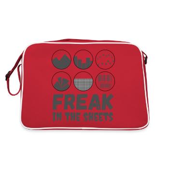 Freak in the Sheets - Retro Tasche - Rot/Weiß - Hinten