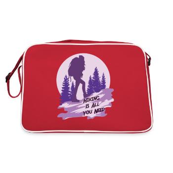 Camping Backpacking Wandern im Freien - Retro Tasche - Rot/Weiß - Hinten