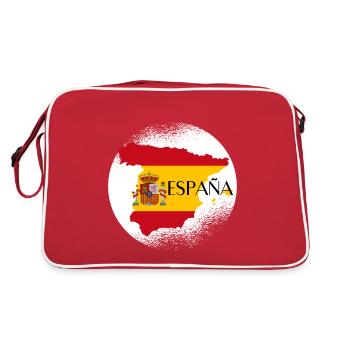 Spain Football, Espagne Cadeau de Football Espana - Sac Retro - rouge/blanc - Dos