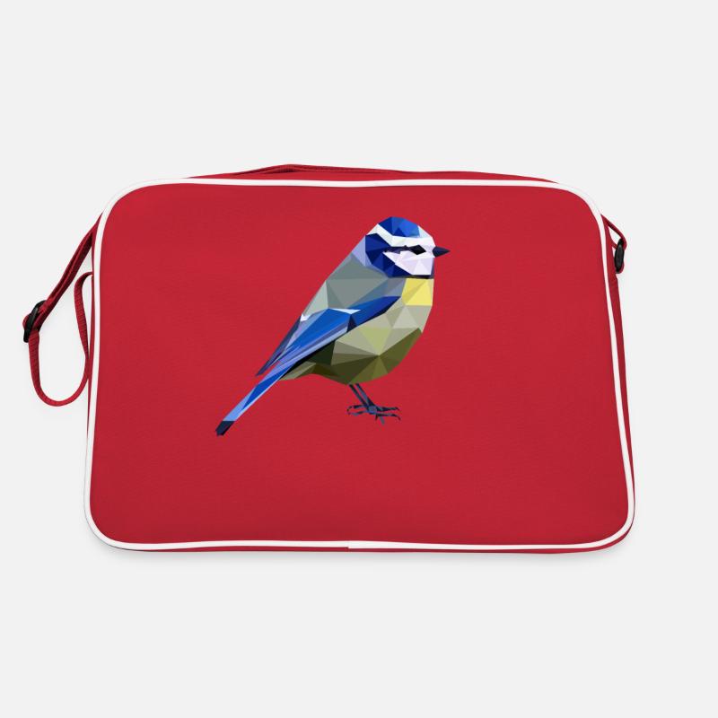 Blue in polygon style - native bird Retro Bag