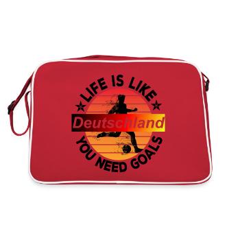Deutschland Fußball 2026 - Retro Tasche - Rot/Weiß - Hinten