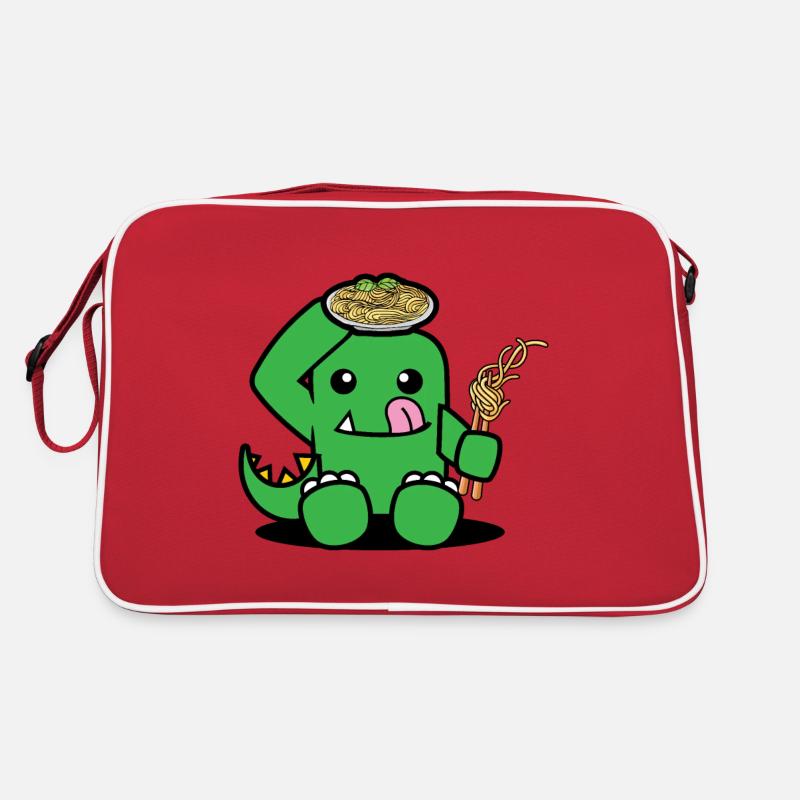 Dinosaurs with spaghetti Retro Bag
