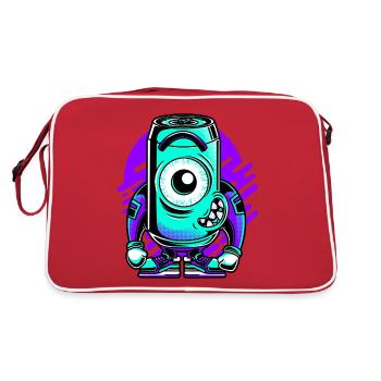 Can of beverage can with funny body No.2 - Retro Bag - red/white - Back