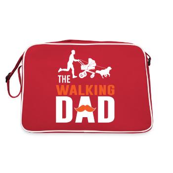 The Walking Dad - Retro Tasche - Rot/Weiß - Hinten
