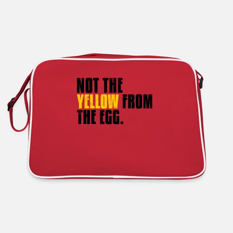 Not The Yellow From The Egg Denglisch Sprichwort Retro Tasche