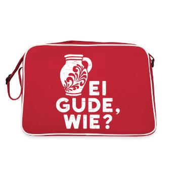 Ei Gude, wie? - Retro Tasche - Rot/Weiß - Hinten