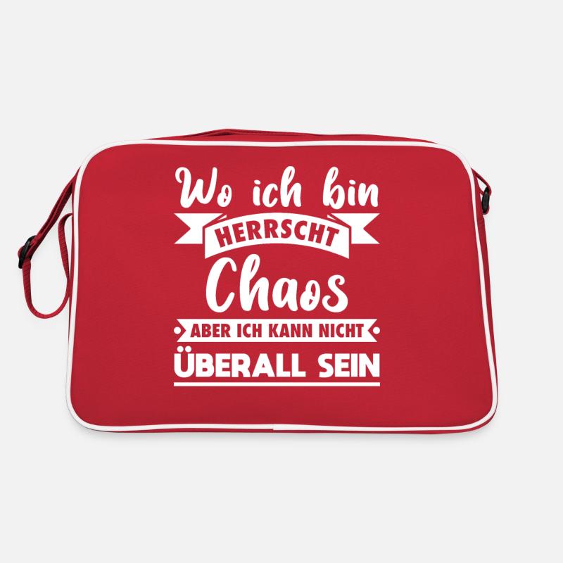 Wo ich bin herrscht Chaos Retro Tasche