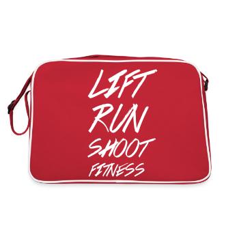 LIFT RUN SHOOT FITNESS - Retro Bag - red/white - Back