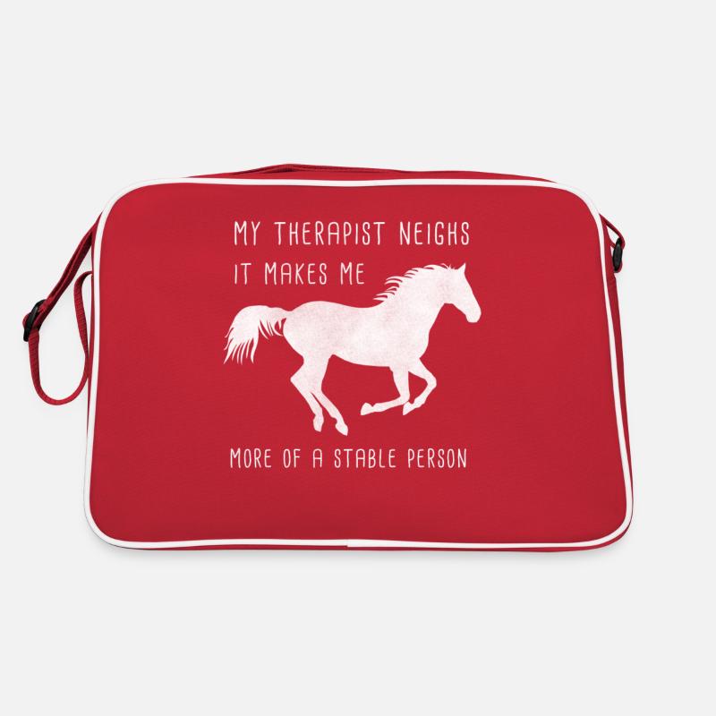 Equine therapy comic design / gift Retro Bag
