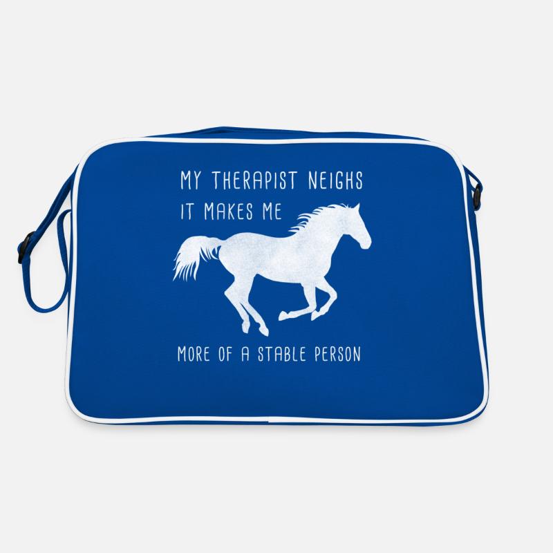 Equine Therapie Comic-Design / Geschenk Retro Tasche