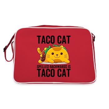 Taco Cat Spelled Backwards Is Taco Cat - Retro Bag - red/white - Back