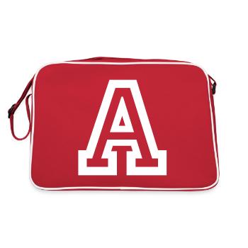 letter A - Retro Bag - red/white - Back
