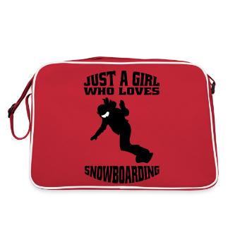 Snowboarder Snowboard Girl Snowboarder - Sac Retro - rouge/blanc - Dos