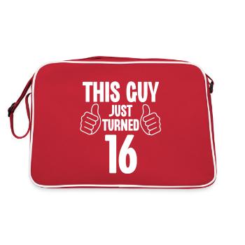 Ce gars vient d’avoir 16 ans - Sac Retro - rouge/blanc - Dos