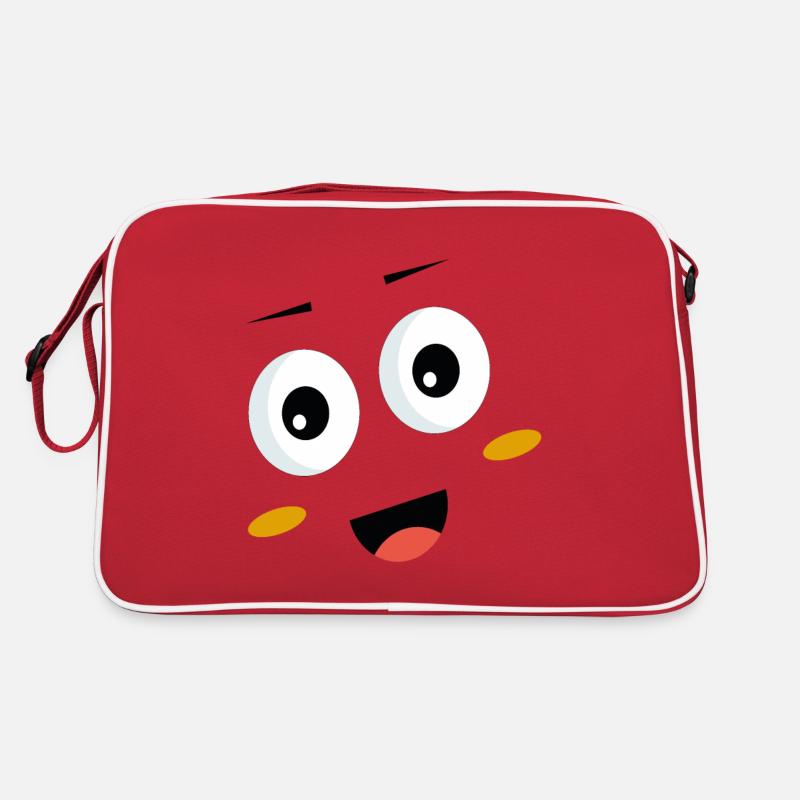 Funny Smiling - Sac Retro - rouge/blanc