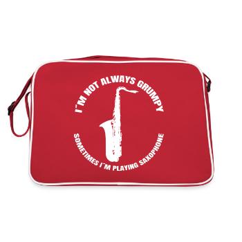 Saxophone Instrument Saxophone Musique Saxophoniste - Sac Retro - rouge/blanc - Dos