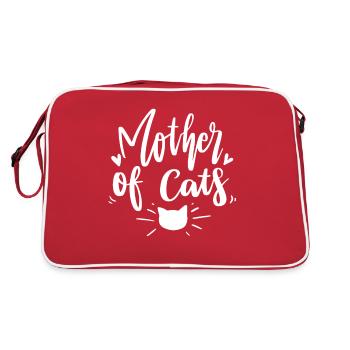 mother of cats - Retro Bag - red/white - Back