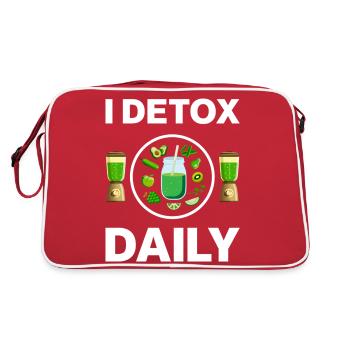 i detox daily - Retro Tasche - Rot/Weiß - Hinten