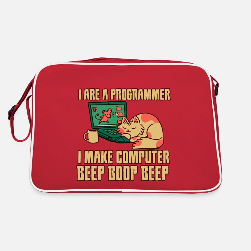 Je suis un programmeur Je fais bip d’ordinateur boop beep Sac Retro