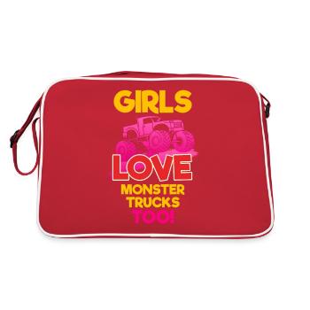 Monster Truck Tire Girls Femmes I Idée cadeau - Sac Retro - rouge/blanc - Dos