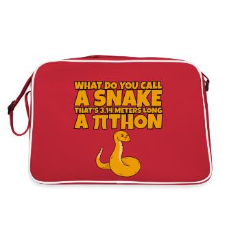 Un serpent de 3,14 mètres de long, un Pithon 2 - Sac Retro - rouge/blanc - Dos