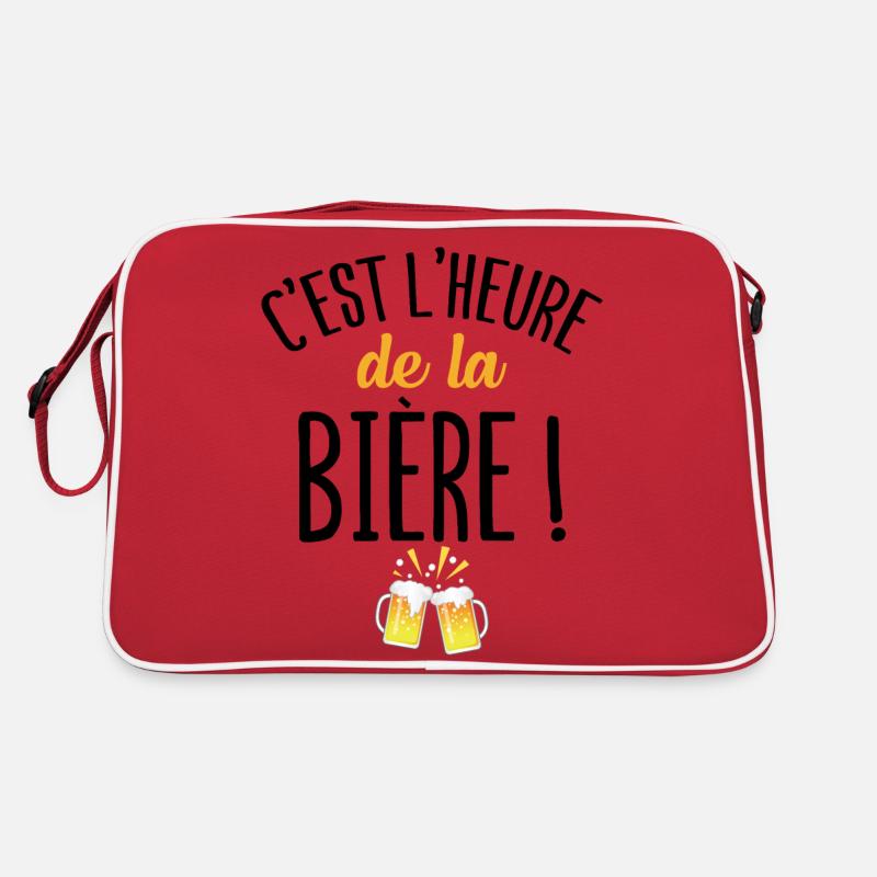 C'est l'heure de la bière cadeau humour alcool Sac Retro