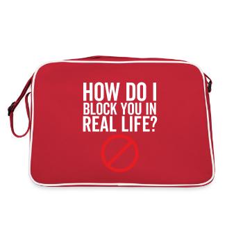 Comment puis-je vous bloquer dans la vraie vie - Sac Retro - rouge/blanc - Dos