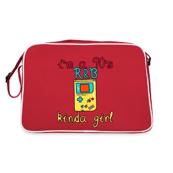 I'm a 90's R'b Kinda Girl 13 - Retro Bag - red/white - Back