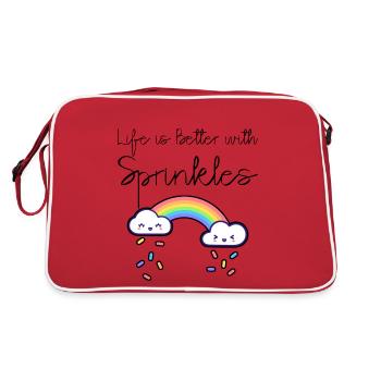 Life Is Better With Sprinkles 11 - Retro Bag - red/white - Back