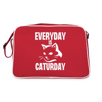 Everyday is Caturday - Retro Bag - red/white - Back
