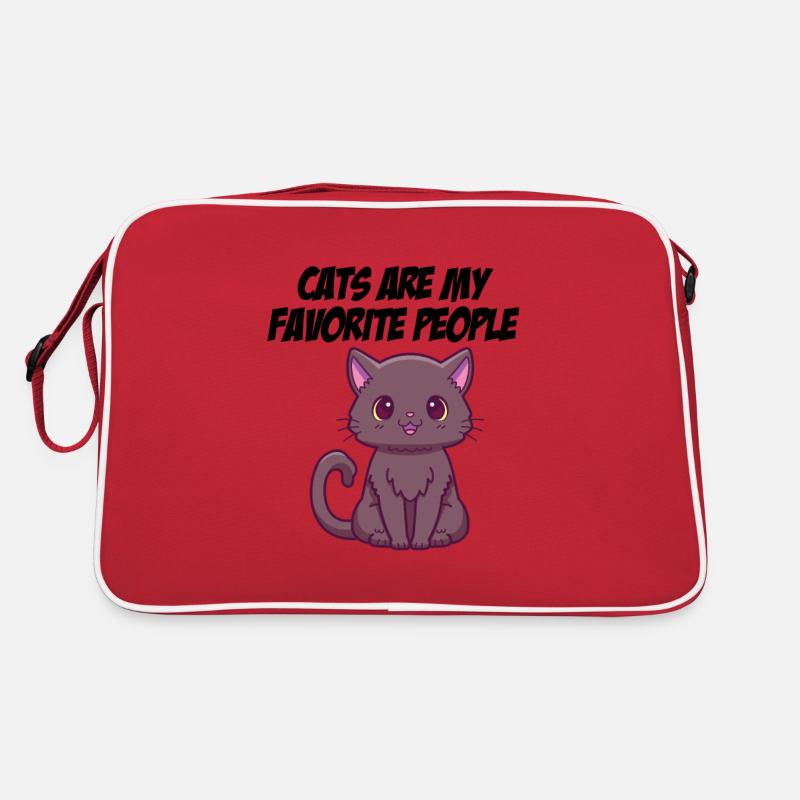 Les chats sont mes gens préférés Sac Retro