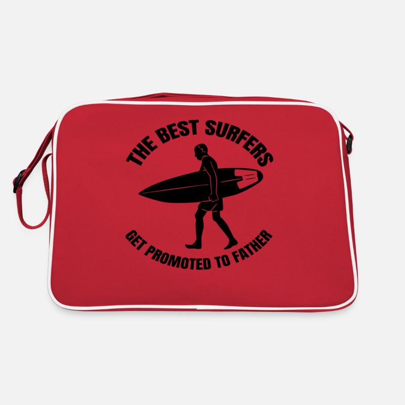 Surfer Father Surfboard Dad Surf Instructor Retro Bag