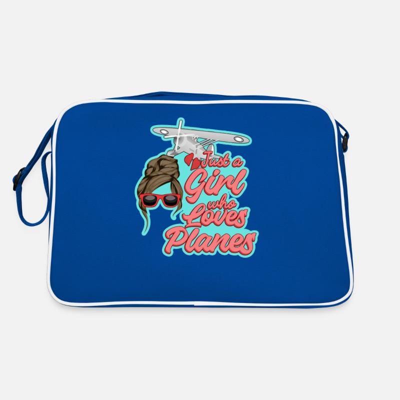 Flugzeug Pilot Fliegen Liebe Mädchen I Geschenk Retro Tasche