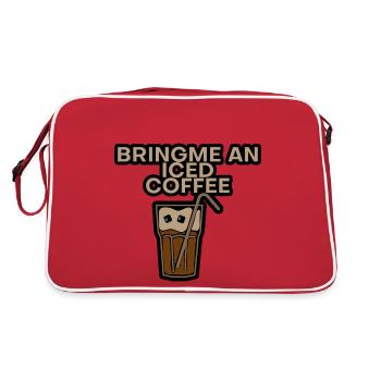 Bring Me An Iced Coffee - Retro Bag - red/white - Back