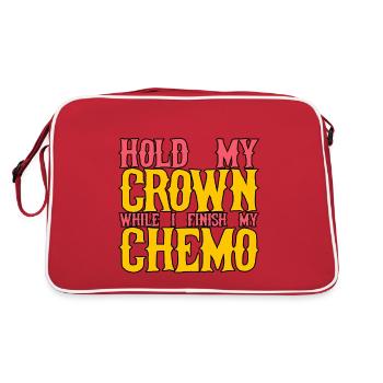 Tenez ma couronne pendant que je termine ma chimio 25 - Sac Retro - rouge/blanc - Dos