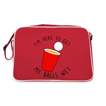 Je suis là pour mouiller mes couilles 4 - Sac Retro - rouge/blanc - Dos