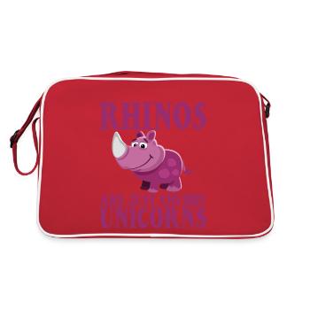 Les rhinocéros ne sont que des licornes potelées - Sac Retro - rouge/blanc - Dos