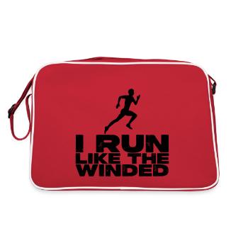 I Run Like The Winded 2 - Retro Tasche - Rot/Weiß - Hinten