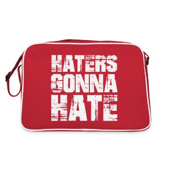 Haters Gonna Hate - Retro Bag - red/white - Back