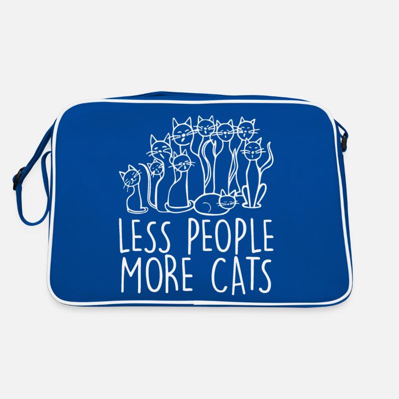 Moins de gens Plus de chats Sac Retro