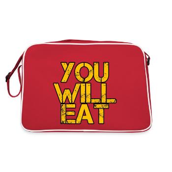 You Will Eat 3 - Retro Tasche - Rot/Weiß - Hinten
